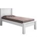 Cama Hungria Solteiro Branco com Colchão