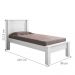 Cama Hungria Solteiro Branco com Colchão