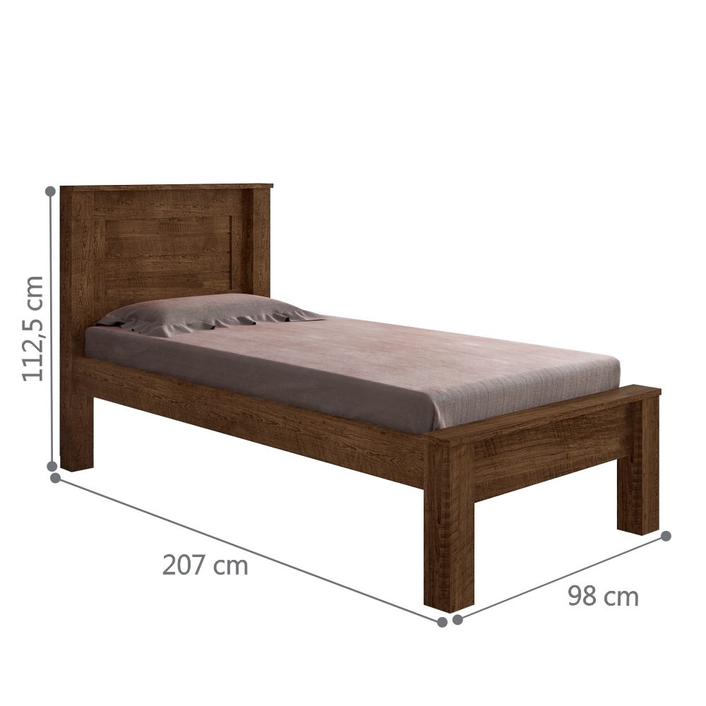 Cama Hungria Solteiro Malbec com Colchão