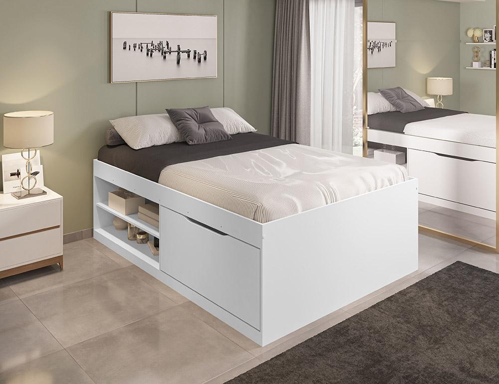 Cama Sapateira Vanessa Casal Branca Framar