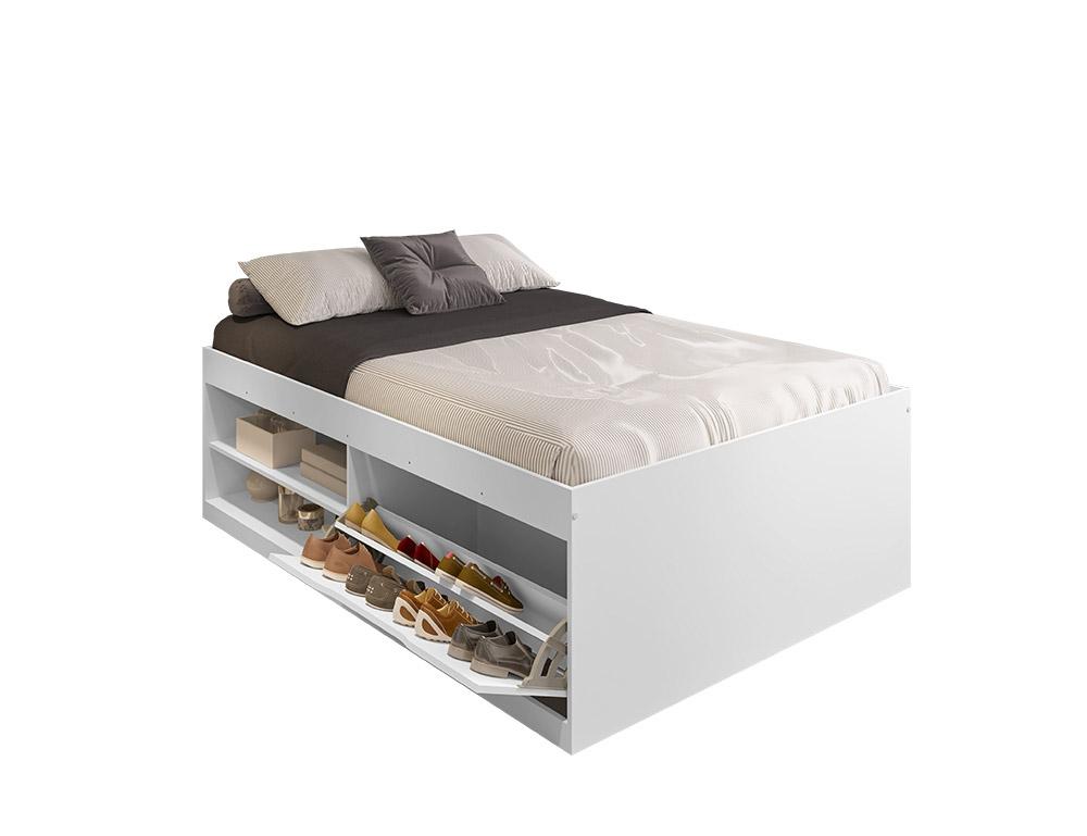 Cama Sapateira Vanessa Casal Branca Framar