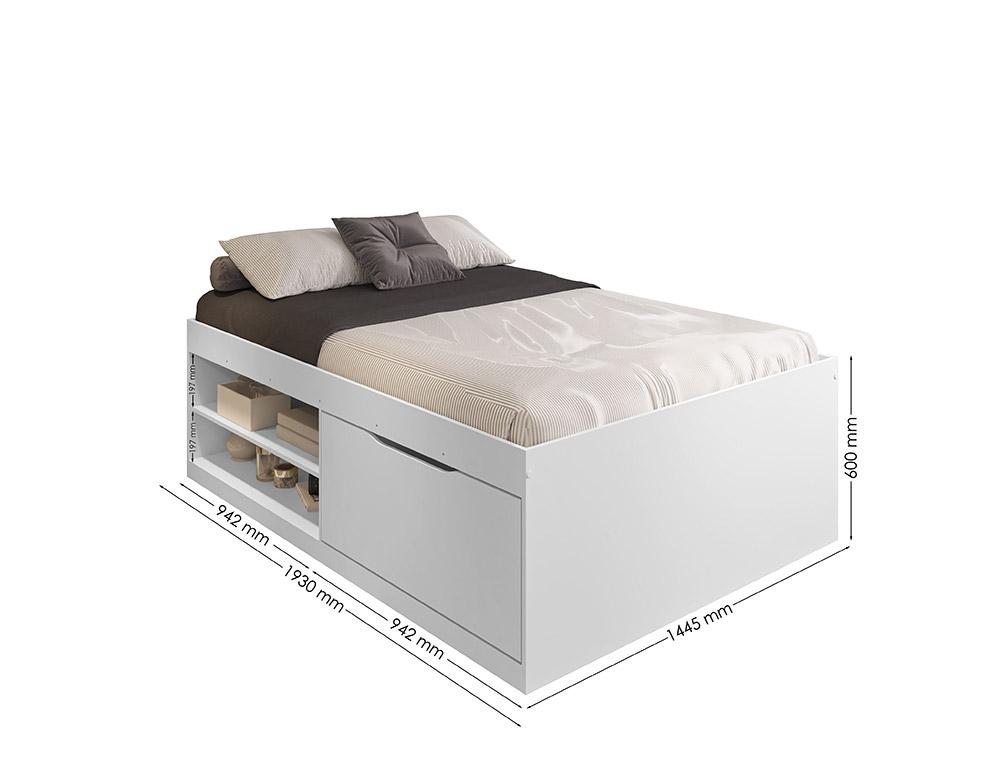 Cama Sapateira Vanessa Casal Branca Framar