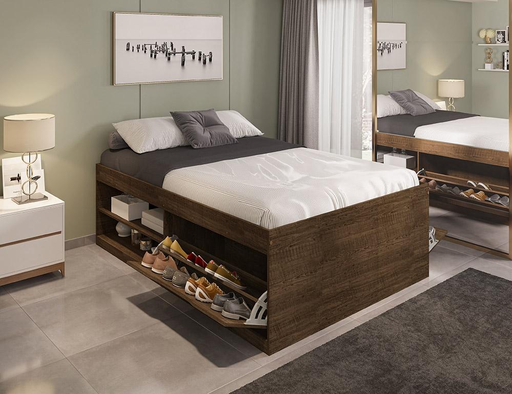 Cama Sapateira Vanessa Casal Malbec Framar