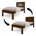 Cama Solteiro Aconchegante Sophia Malbec e Off White