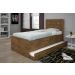 Cama Solteiro Baú Larissa Com cama auxiliar Dani Framar Malbec