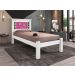 Cama Solteiro Buran Branco e Rosa com Colchão