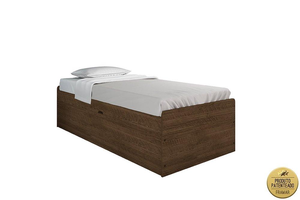 Cama Solteiro Camila Malbec - Framar Móveis