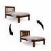 Cama Solteiro Com Cabeceira Flex Lavínia Malbec E Off White