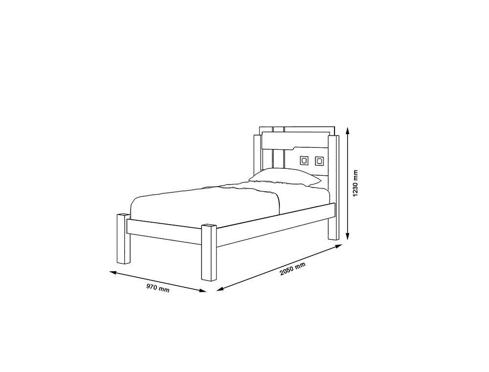 Cama Solteiro Framar Leticia Branco - Framar Móveis