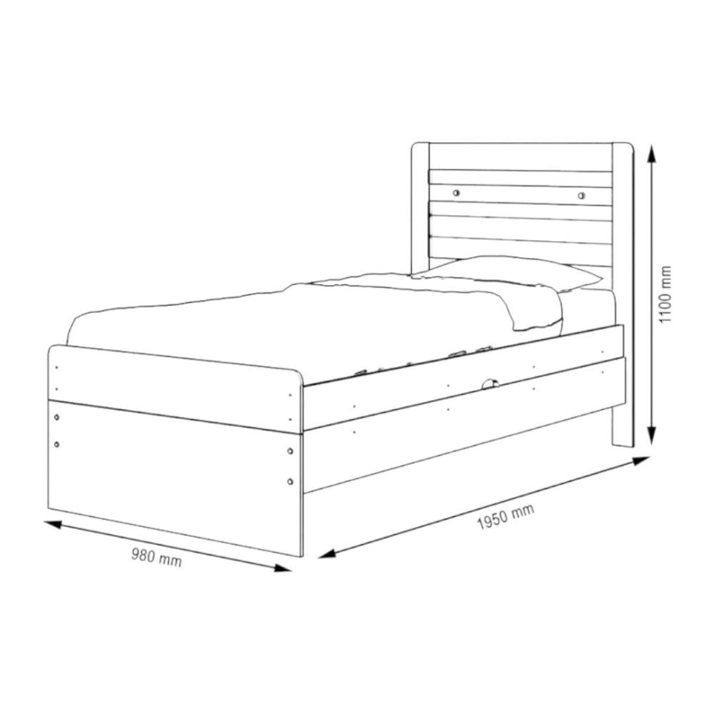 Cama Solteiro Larissa Branco Com Colchão Framar