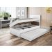 Cama Solteiro Larissa Com Cama Auxiliar Branco - Framar Móveis