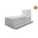 Cama Solteiro Larissa Com Cama Auxiliar Branco - Framar Móveis