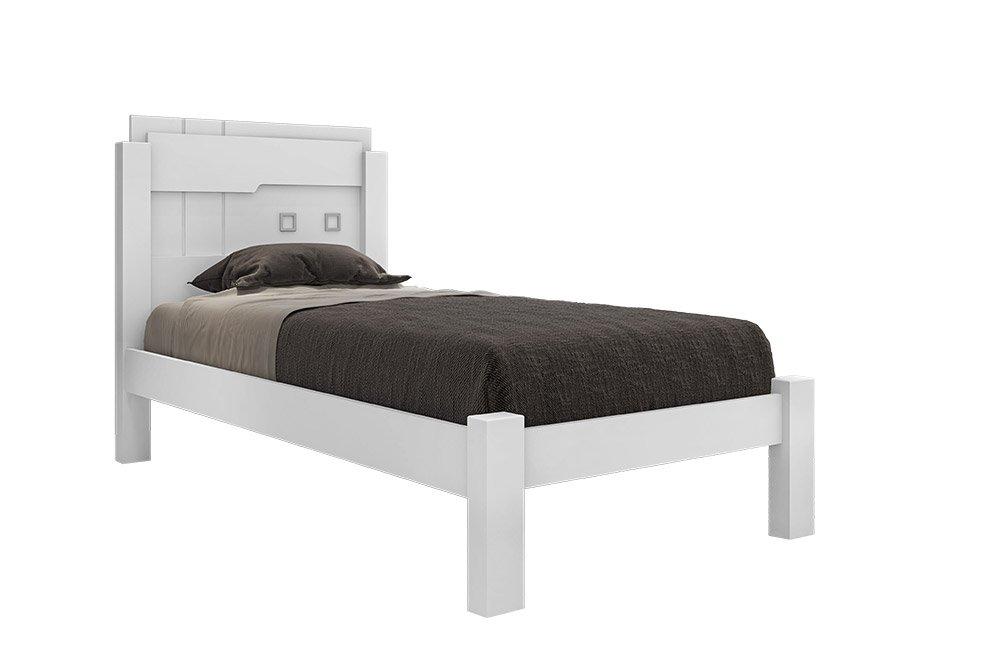 Cama Solteiro Letícia Branca Com Colchão Framar