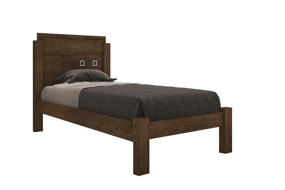 Cama Solteiro Leticia Malbec Com Colchão Framar