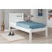Cama Solteiro Paola II Branco com Colchão