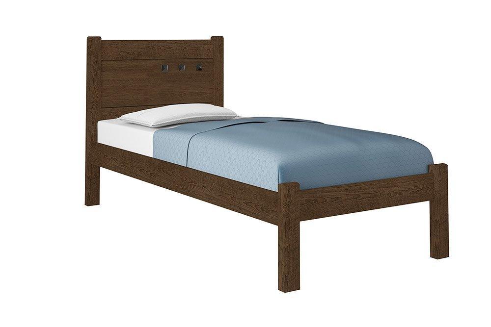 Cama Solteiro Paola Malbec Com Colchão Framar