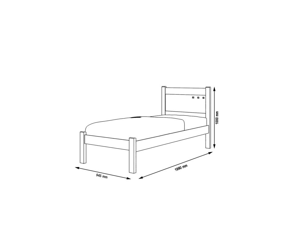 Cama Solteiro Paola Malbec Com Colchão Framar