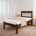 Cama Solteiro Paola Malbec E Off White Com Colchão