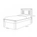 Cama Solteiro Sophia Malbec E Off White Com Colchão