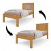 Cama Solteiro Sophia Naturalle E Off White Com Colchão