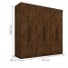 Guarda Roupa Casal Paris Seis Portas Malbec