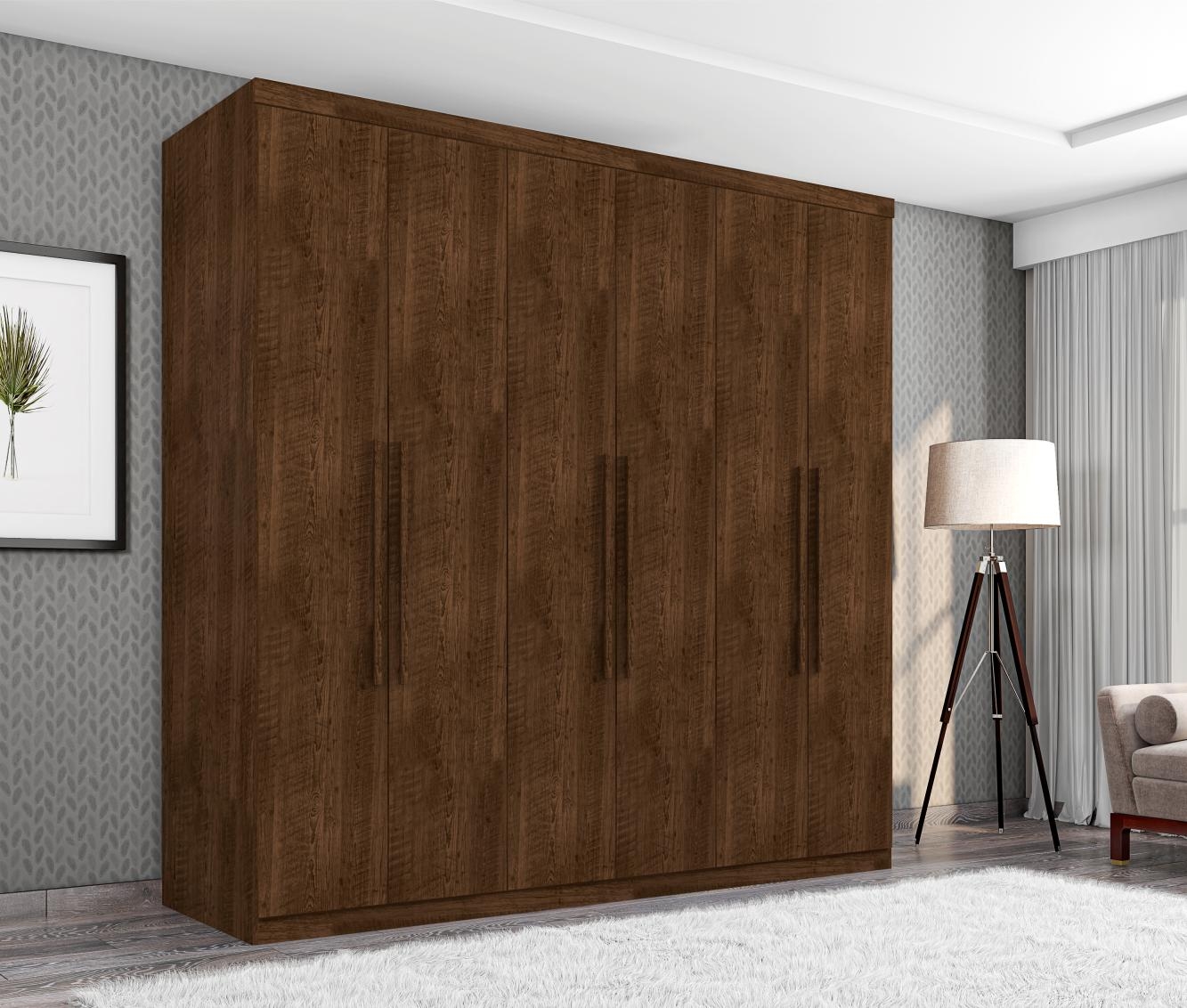 Guarda Roupa Casal Paris Seis Portas Malbec