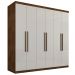 Guarda Roupa Casal Paris Seis Portas Malbec Off White