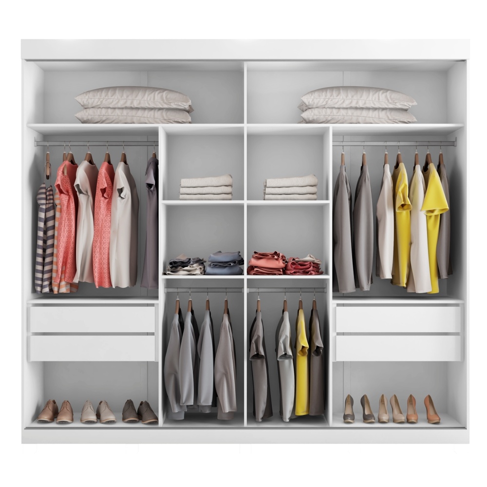 Guarda Roupa Londres Duas Portas Deslizantes Branco