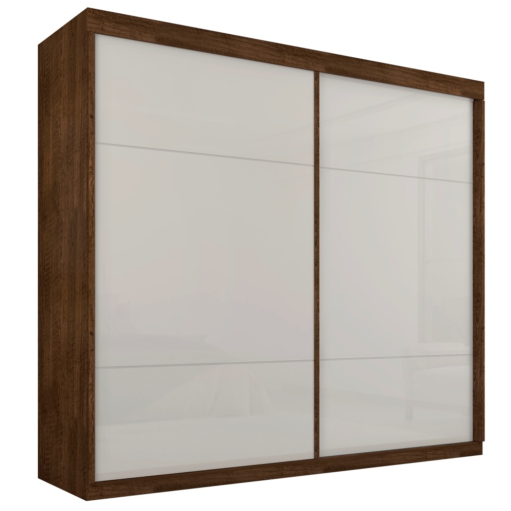 Guarda Roupa Londres Duas Portas Deslizantes Malbec Off White