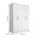 Guarda Roupa Miami Casal Quatro Portas Branco