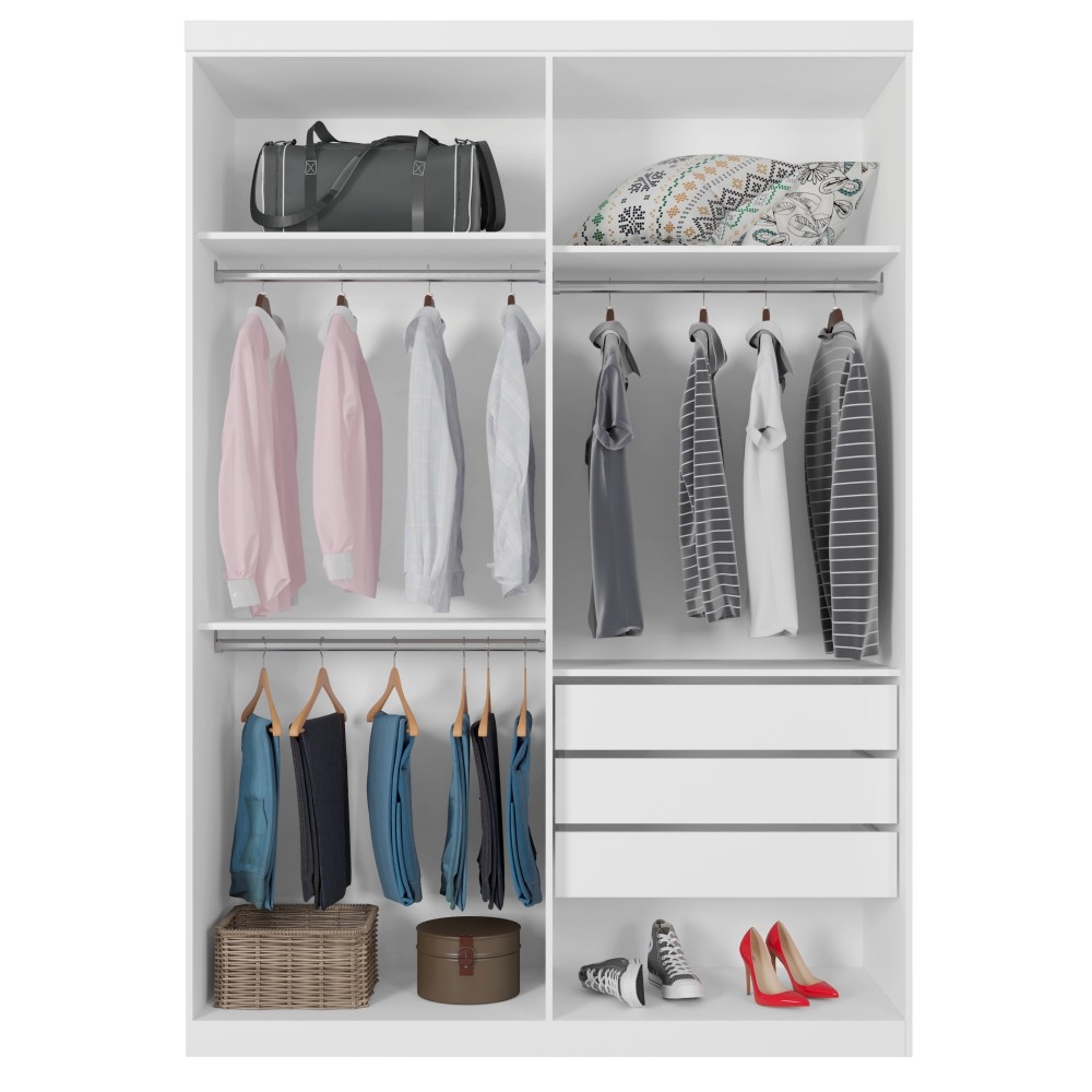 Guarda Roupa Miami Casal Quatro Portas Branco
