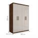 Guarda Roupa Miami Casal Quatro Portas Malbec Off White