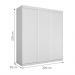 Guarda Roupa Paladino Casal Três Portas Deslizantes Branco