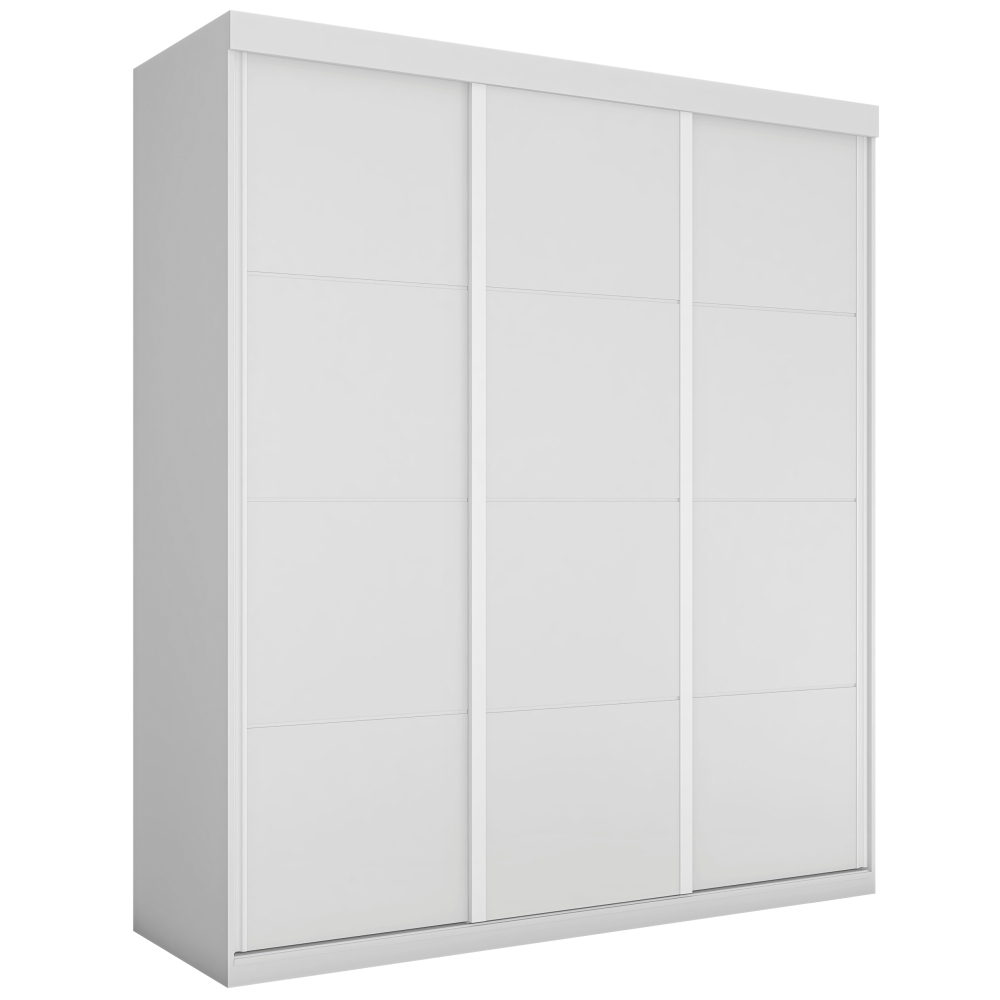 Guarda Roupa Paladino Casal Três Portas Deslizantes Branco