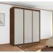 Guarda Roupa Paladino Casal Três Portas Deslizantes Malbec Off White