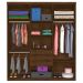 Guarda Roupa Paladino Casal Três Portas Deslizantes Malbec Off White