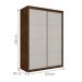 Guarda Roupa Solteiro Belmont Duas Portas Deslizantes Malbec Off White