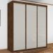 Roupeiro Casal Três Portas Correr Veneza Malbec Off White
