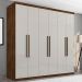 Roupeiro Singapura Casal Seis Portas Malbec Off White