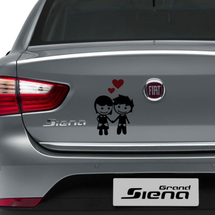 Adesivo Para Carro Casal de Namorados Armario Tok Stok Quarto ~ Adesivo Para Carro Casal de Namorados