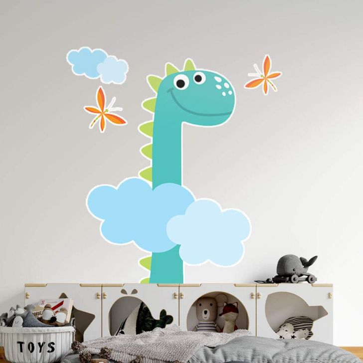 Papel de Parede Infantil Silhueta Desenho de Dinossauros - Fran Adesivos de  Parede