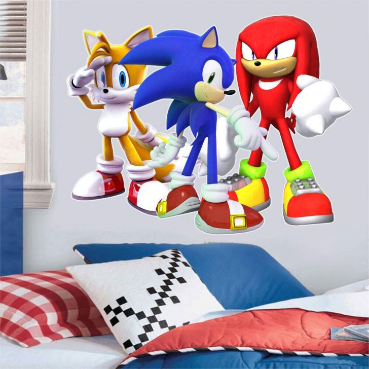 Adesivo de parede infantil do sonic