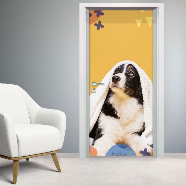 Adesivo Decorativo Porta Cachorros Pet Shop Dog Fofinhos - ColorMyHome -  Adesivo para Porta - Magazine Luiza