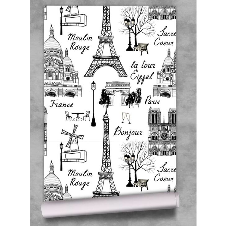 Papel de Parede - Vintage Retrô Mod 041 França Turística-60x300cm