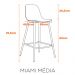 Banqueta Média Fixa Miami - Verde Aloe
