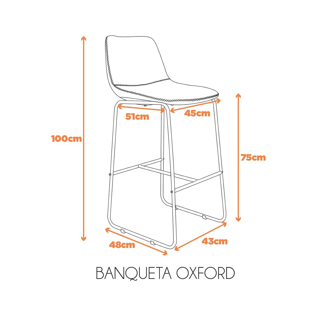 Banqueta Oxford - Caramelo