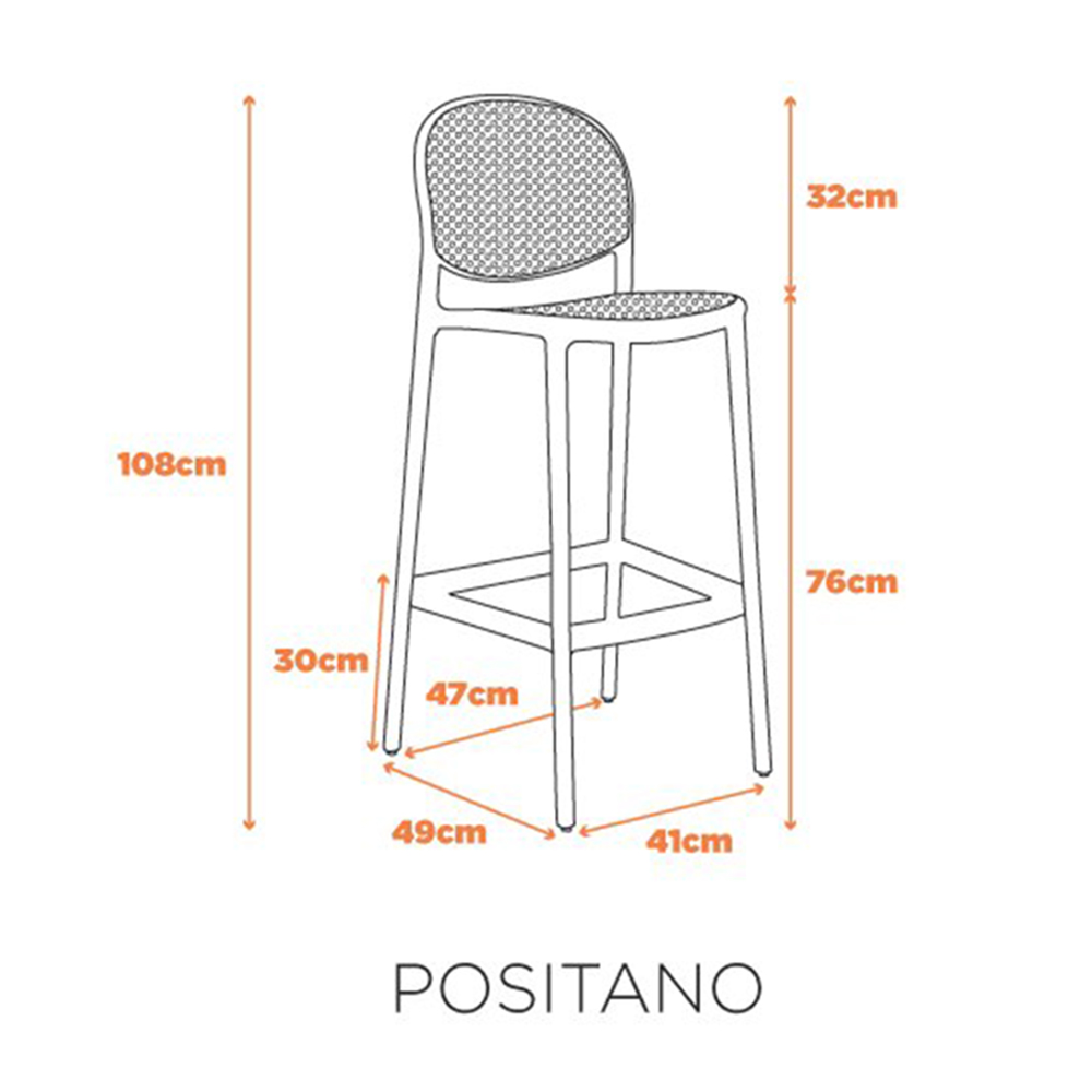 Banqueta Positano - Preta