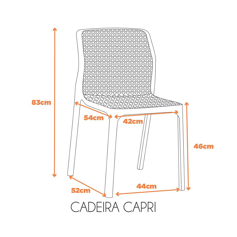 Cadeira Capri - Azul Sonho Distante