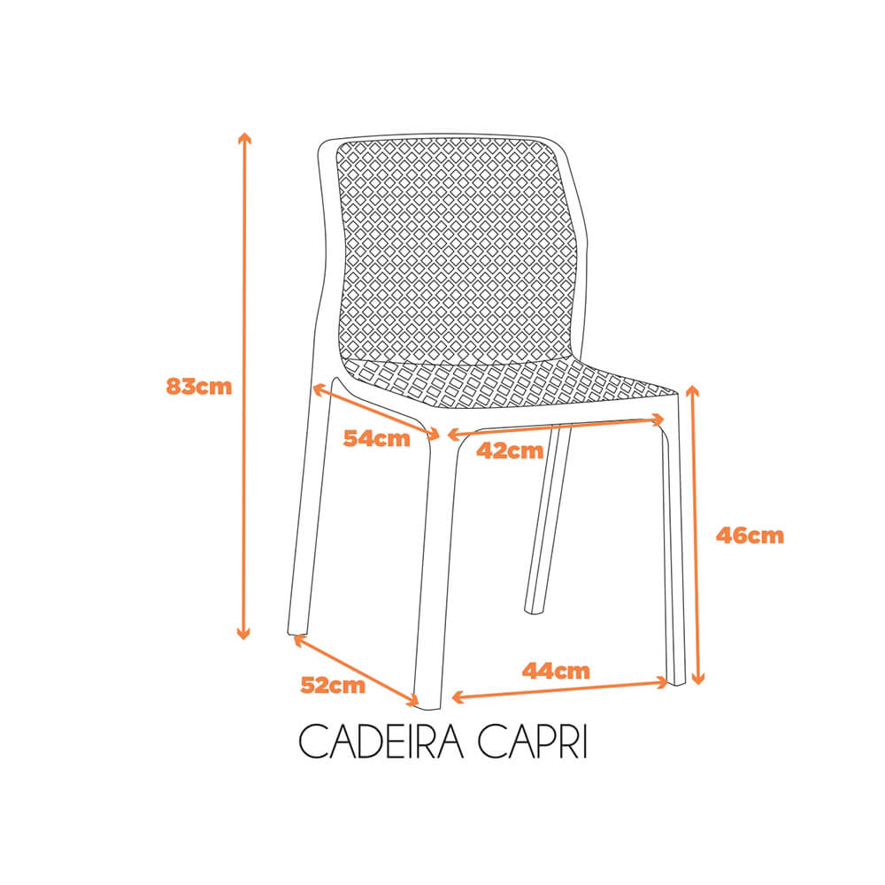 Cadeira Capri - Preto