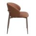 Cadeira Firenze Base Champagne - PU Caramelo